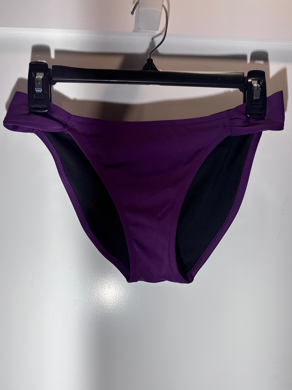 Victoria's Secret Purple Bikini Bottoms with Black Lining NWOT